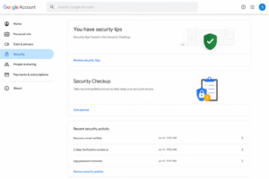Google Account Security dashboard